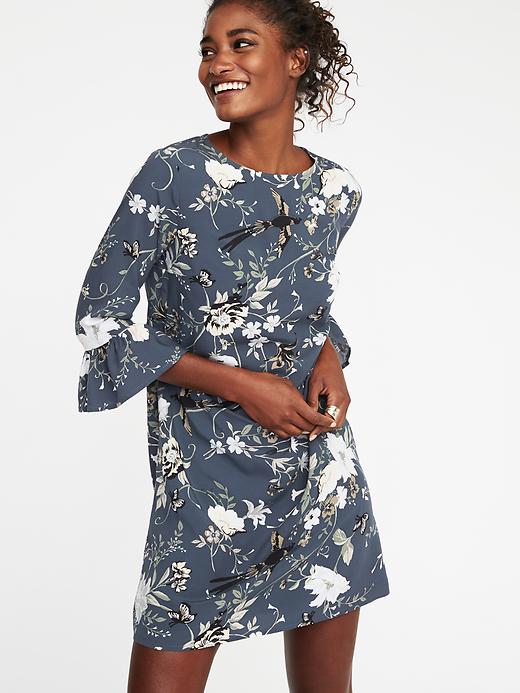 Ruffle-Sleeve Shift Dress for Women | Old Navy