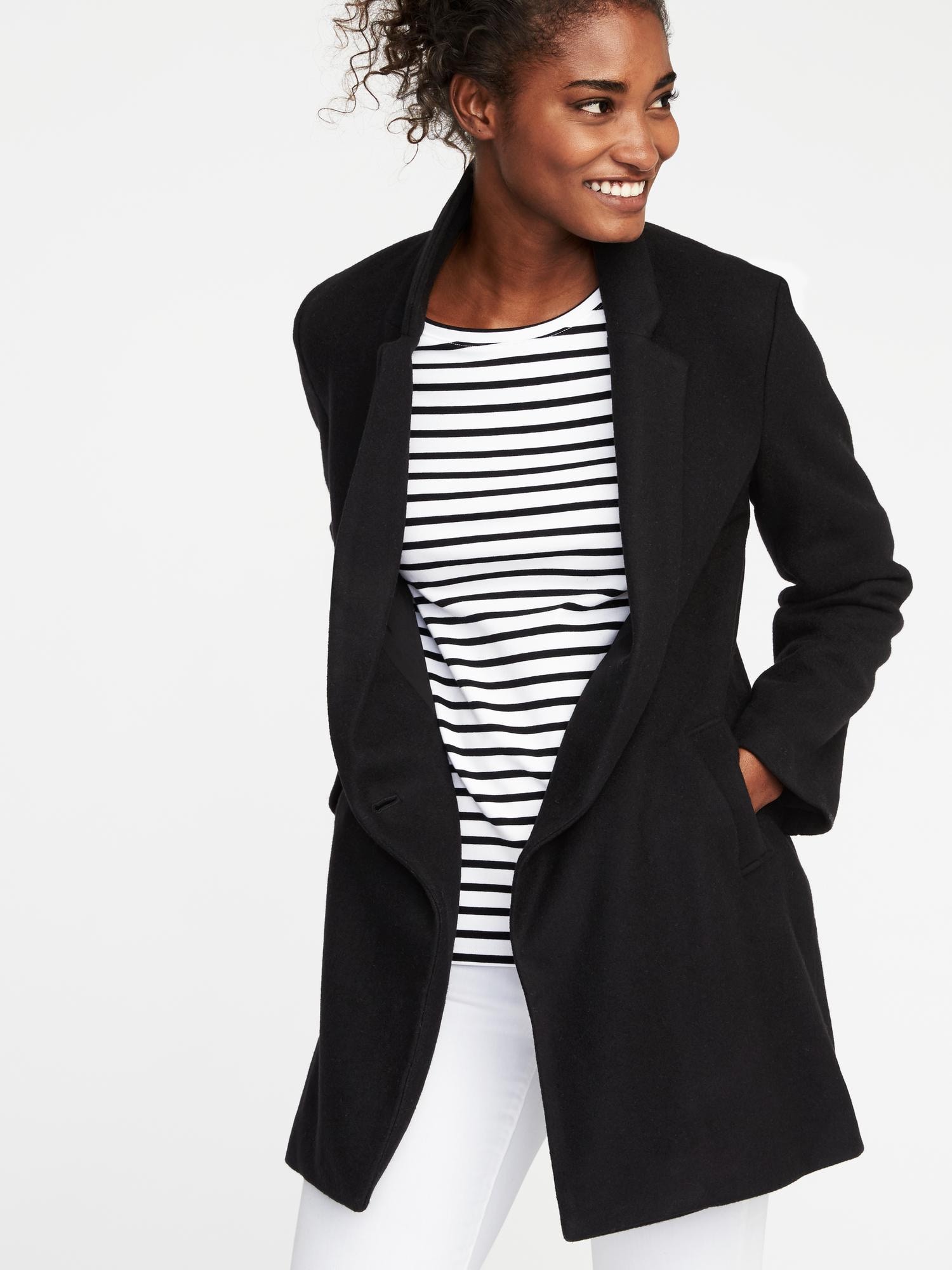 WoolBlend Everyday Coat for Women Old Navy