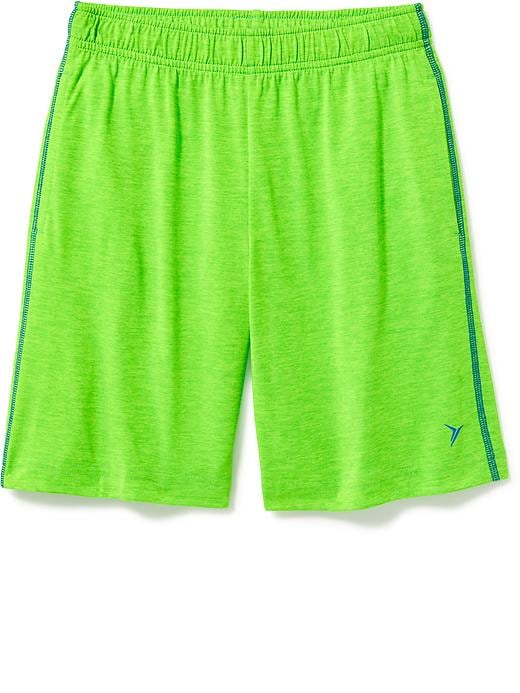 View large product image 1 of 1. Space-Dye Jersey Performance Shorts for Boys