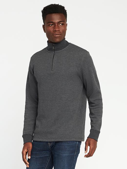 Image number 1 showing, Double-Knit 1/4-Zip Pullover for Men