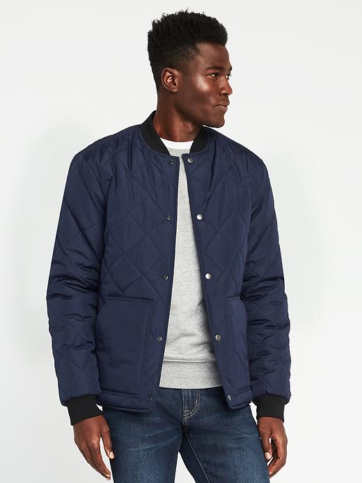 Quilted Bomber Jacket for Men Old Navy