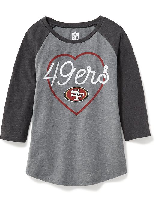 View large product image 1 of 1. NFL&#174 Raglan-Sleeve Tee for Girls