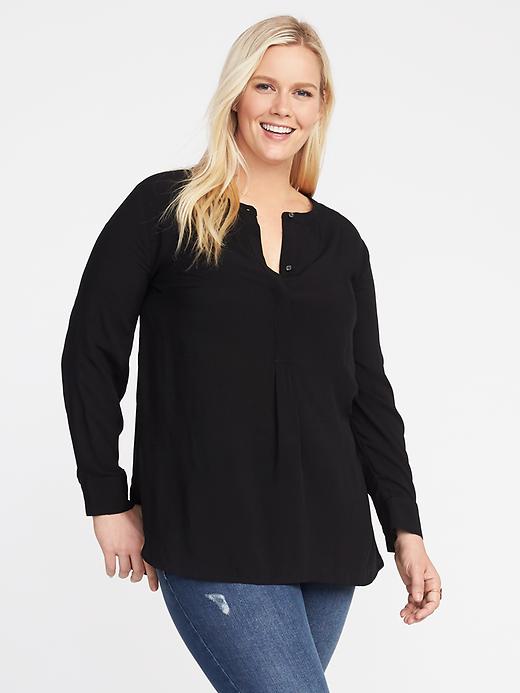 Lightweight Plus-Size Popover Tunic | Old Navy