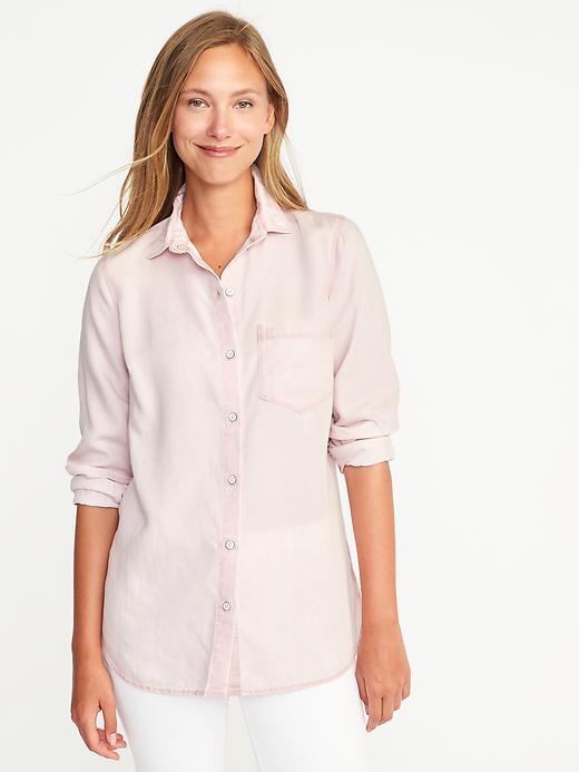 Relaxed Tencel™ Shirt for Women | Old Navy