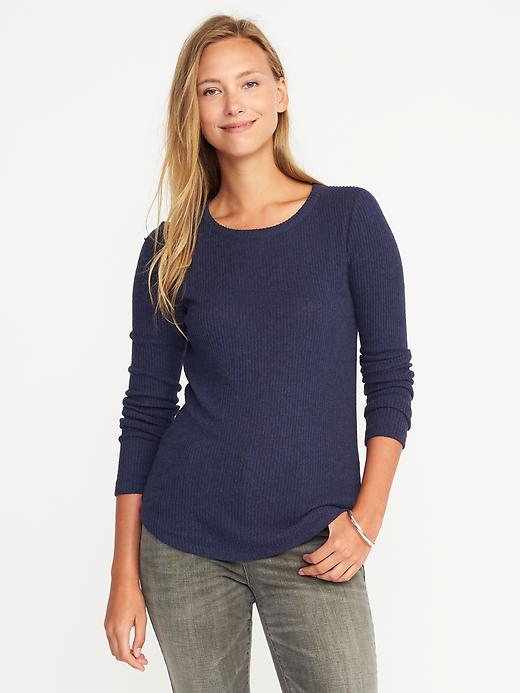 Plush Rib-Knit Pullover for Women | Old Navy