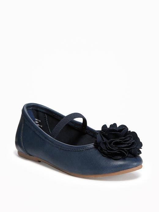 View large product image 1 of 4. Rosette Ballet Flats For Toddler Girls