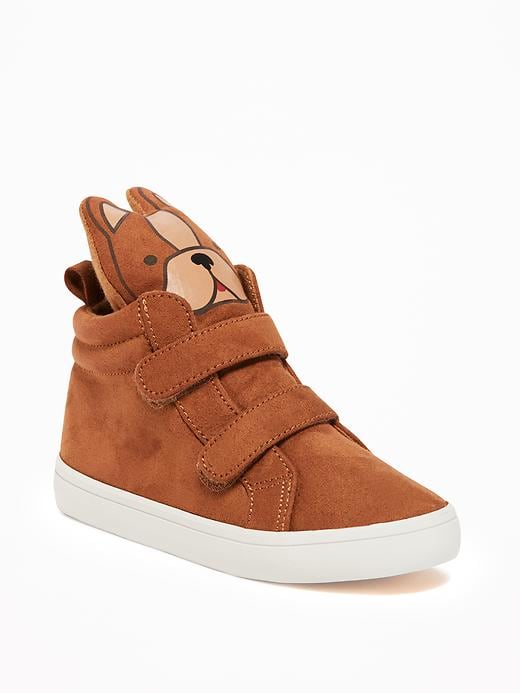 View large product image 1 of 4. Sueded Doggie High-Tops For Toddler Boys