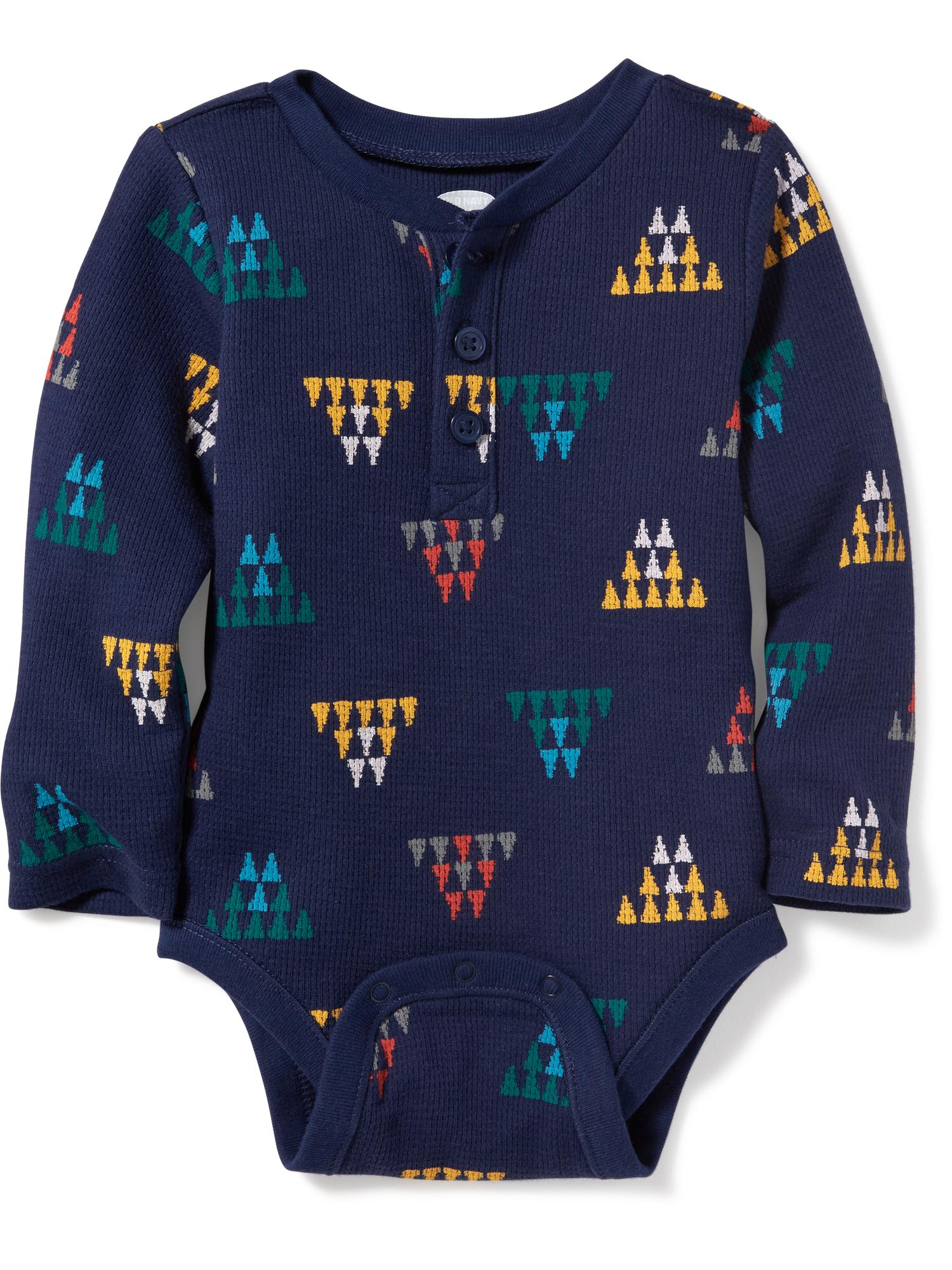 Henley Thermal Bodysuit for Baby