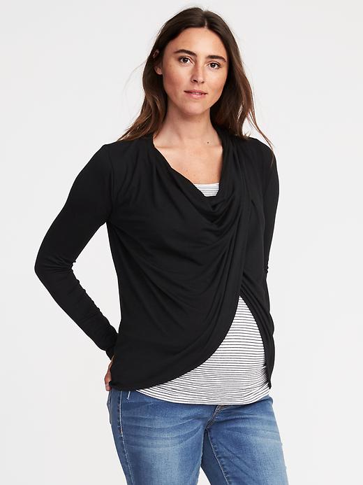 View large product image 1 of 5. Maternity Open-Front Nursing Cardi