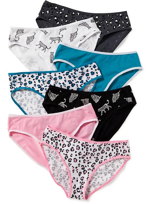 View large product image 1 of 1. Patterned Bikini Underwear 7-Pack for Girls