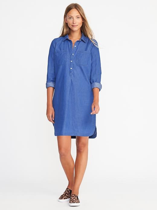 Chambray Shirt Dress for Women | Old Navy