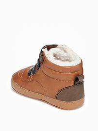 View large product image 3 of 4. Sherpa-Trim Boots for Baby