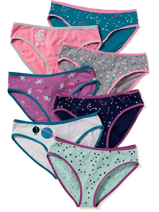 View large product image 1 of 1. Patterned Bikini Underwear 7-Pack for Girls