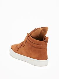 View large product image 3 of 4. Sueded Doggie High-Tops For Toddler Boys