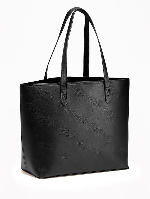 View large product image 1 of 1. Classic Faux-Leather Tote for Women