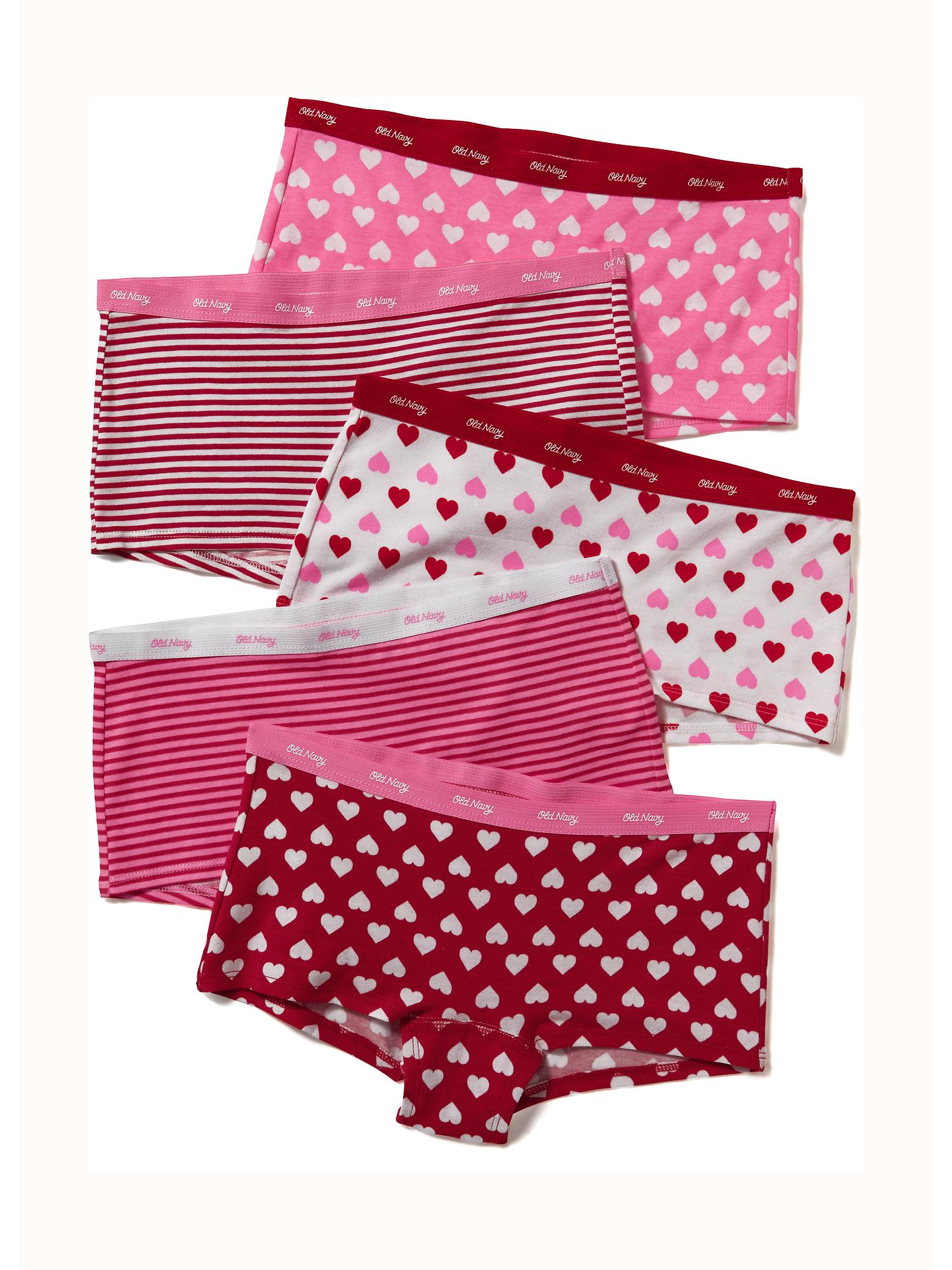 Patterned Boyshort Underwear 5Pack for Girls Old Navy