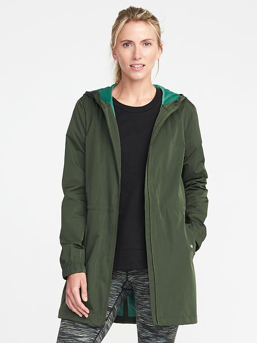 Image number 1 showing, Go-H2O Water-Resistant Hooded Anorak for Women
