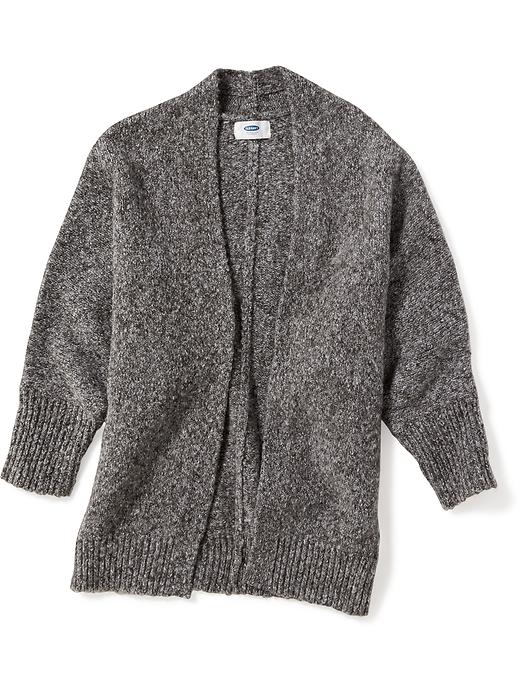 View large product image 1 of 3. Marled Open-Front Cocoon Cardi for Girls
