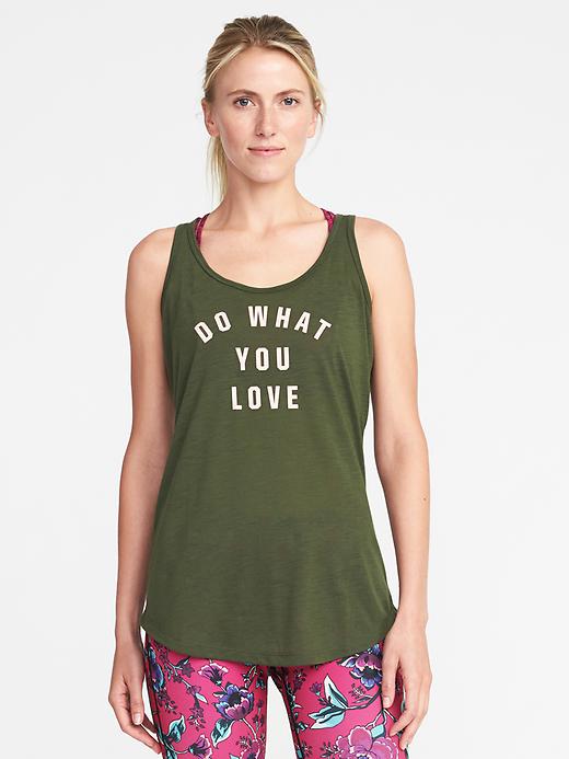 View large product image 1 of 1. Graphic Racerback Performance Tank for Women