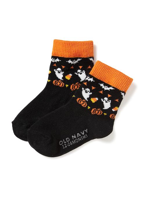 View large product image 1 of 1. Halloween Graphic Crew Socks for Toddler & Baby