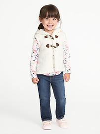 View large product image 3 of 4. Hooded Toggle-Button Vest for Toddler Girls