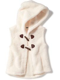 View large product image 4 of 4. Hooded Toggle-Button Vest for Toddler Girls