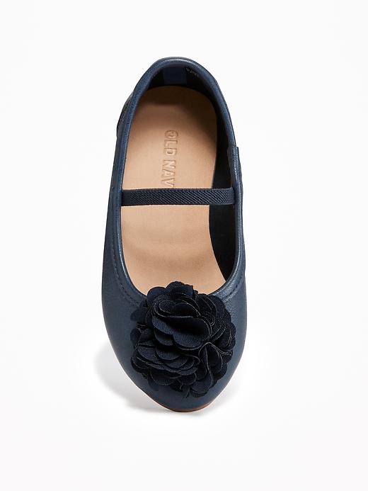 View large product image 2 of 4. Rosette Ballet Flats For Toddler Girls