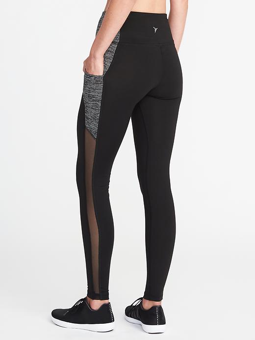 View large product image 2 of 3. High-Waisted Side-Pocket Elevate Compression Leggings For Women