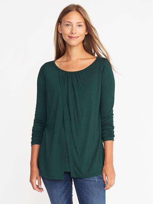 Maternity Tulip-Hem Nursing Top | Old Navy