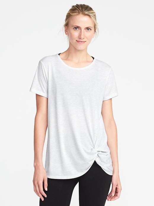 View large product image 1 of 1. Ultra-Light Knot-Hem Tee for Women