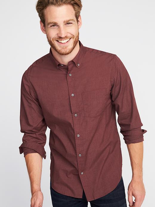 Image number 4 showing, Regular-Fit Poplin Shirt For Men