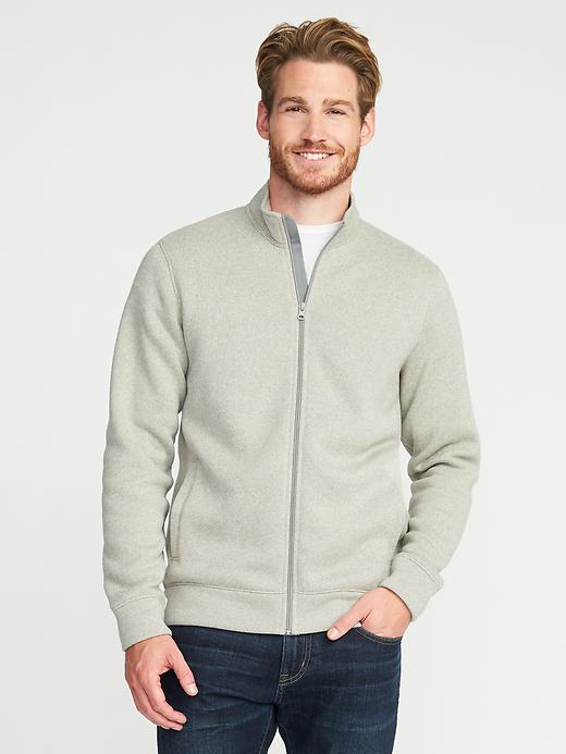 View large product image 1 of 1. Sweater-Fleece Zip-Front Jacket for Men
