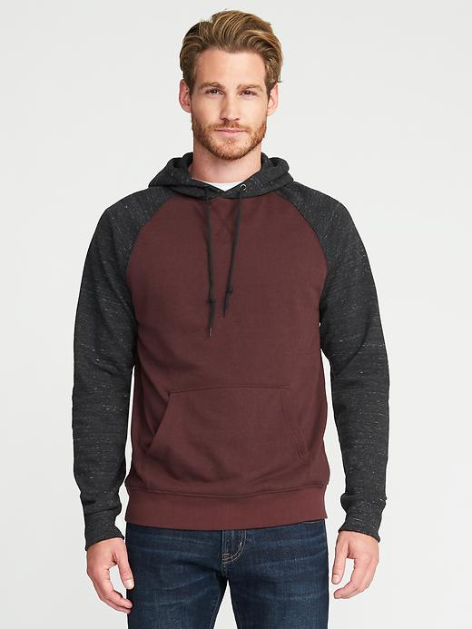 View large product image 1 of 1. Color-Blocked Raglan-Sleeve Pullover Hoodie for Men