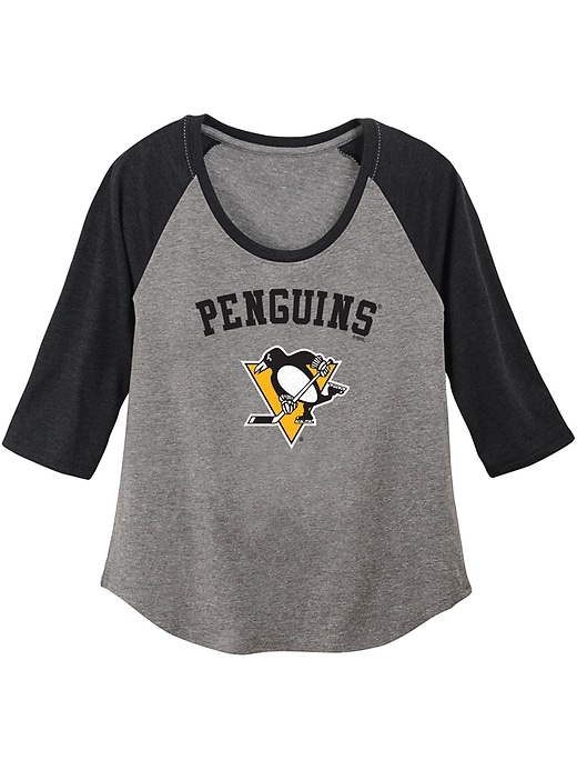 View large product image 1 of 1. NHL&#174 Raglan-Sleeve Graphic Tee for Girls