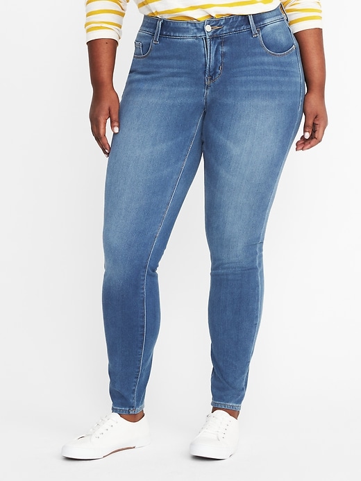 Image number 1 showing, High-Rise Secret-Slim Pockets + Waistband Rockstar 24/7 Plus-Size Jeans