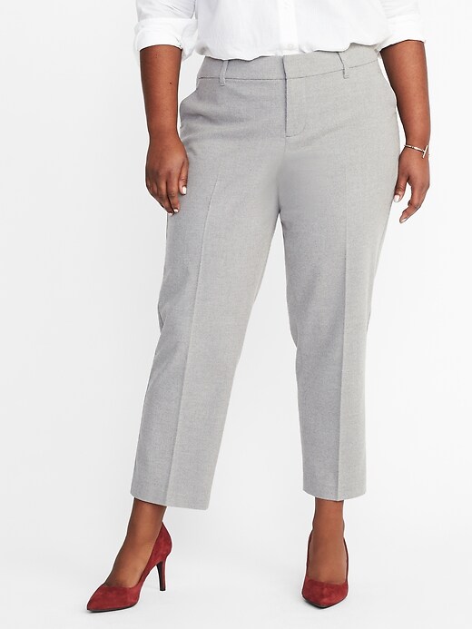 Image number 1 showing, Mid-Rise Secret-Slim Pockets Plus-Size Harper Pants