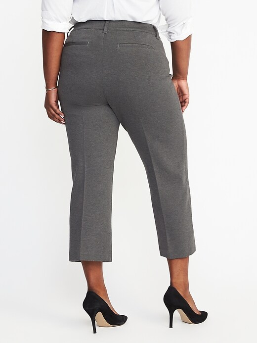 Image number 2 showing, Secret-Slim Pockets + Waistband Plus-Size Ponte-Knit Pixie Ankle Trousers