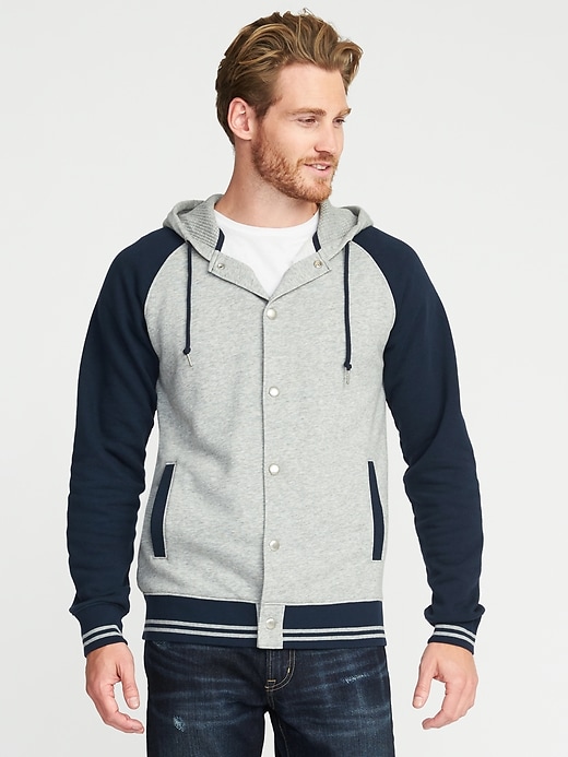 Varsity-Style Fleece Hoodie for Men | Old Navy