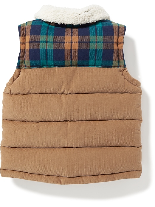 View large product image 2 of 2. Sherpa-Collar Corduroy Vest for Baby