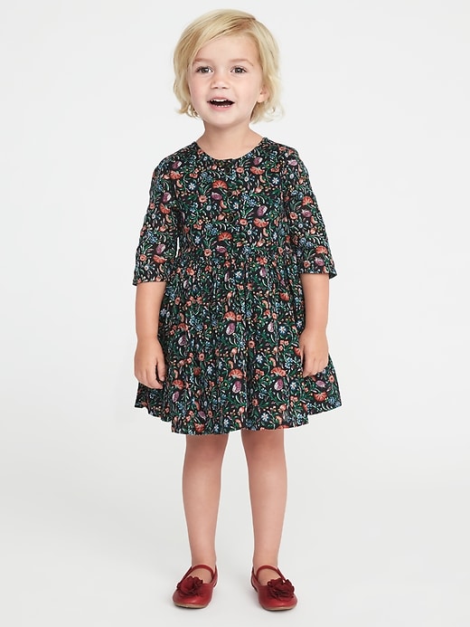 Fit & Flare Button-Front Dress for Toddler Girls | Old Navy
