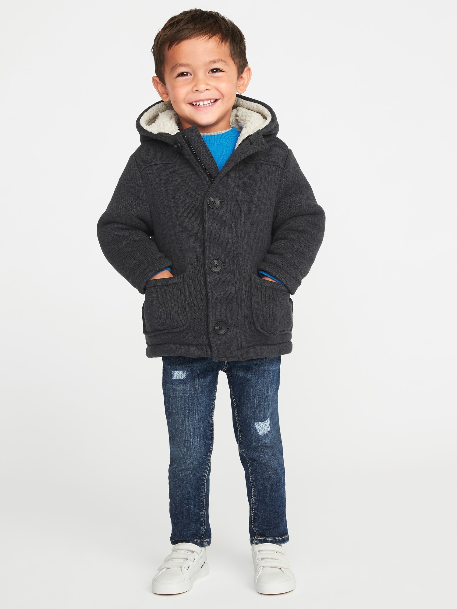 Fleece-Knit Hooded Jacket for Toddler Boys | Old Navy