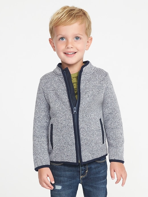 View large product image 1 of 4. Sweater-Fleece Zip Jacket for Toddler Boys