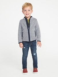 View large product image 3 of 4. Sweater-Fleece Zip Jacket for Toddler Boys