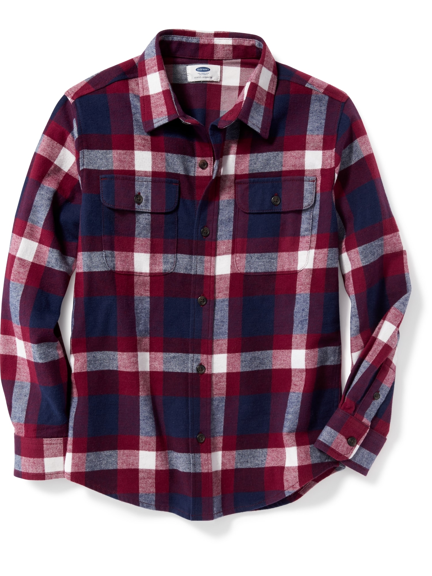 Built-In Flex Flannel Double-Pocket Shirt For Boys | Old Navy