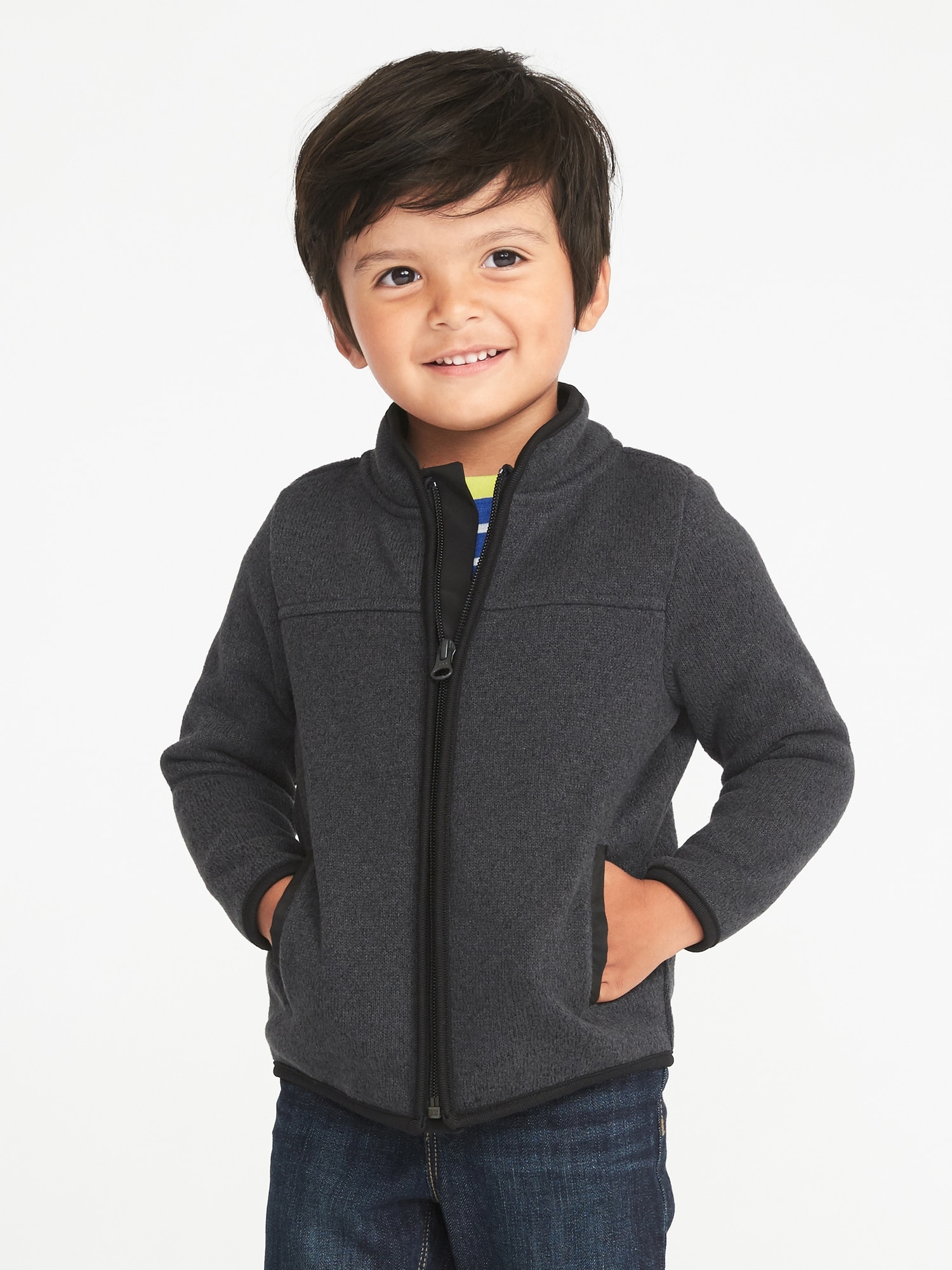 Sweater-Fleece Zip Jacket for Toddler Boys | Old Navy