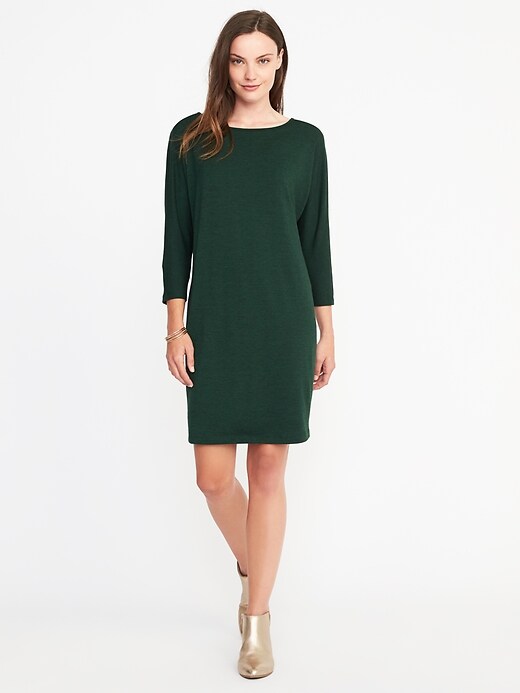 View large product image 1 of 1. Jersey-Knit Shift Dress for Women