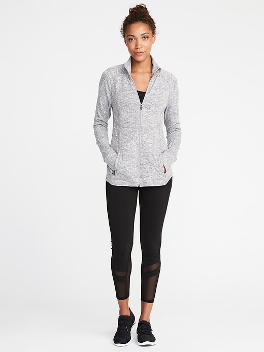 Fitted Full-Zip Compression Jacket for Women | Old Navy