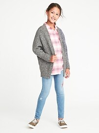 View large product image 3 of 3. Marled Open-Front Cocoon Cardi for Girls