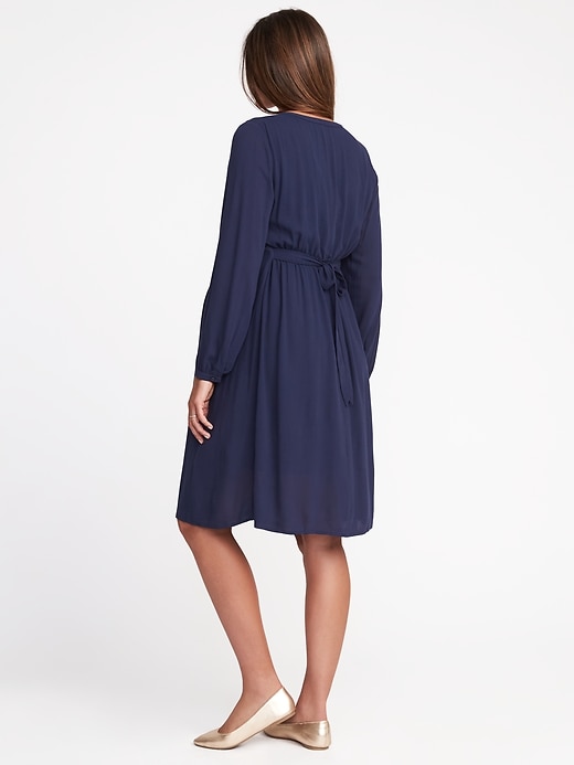 Image number 2 showing, Maternity Pintuck Swing Dress