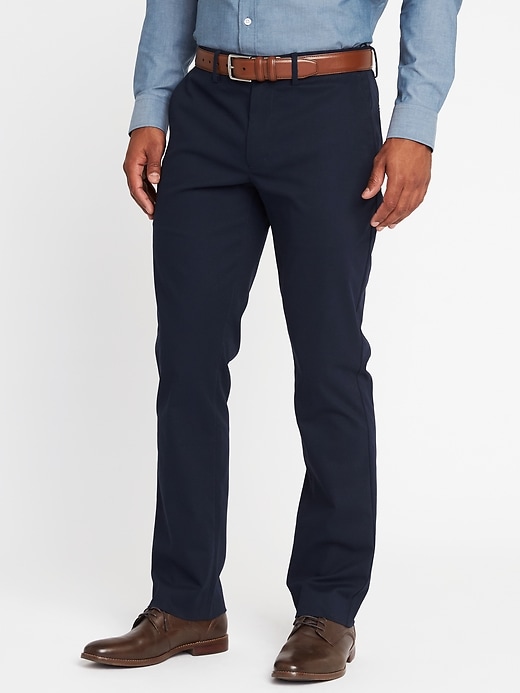 Straight Signature Built-In Flex Non-Iron Pants for Men | Old Navy